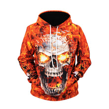 Load image into Gallery viewer, Fire Skull Hoodie