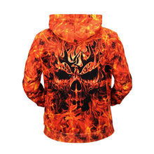 Load image into Gallery viewer, Fire Skull Hoodie